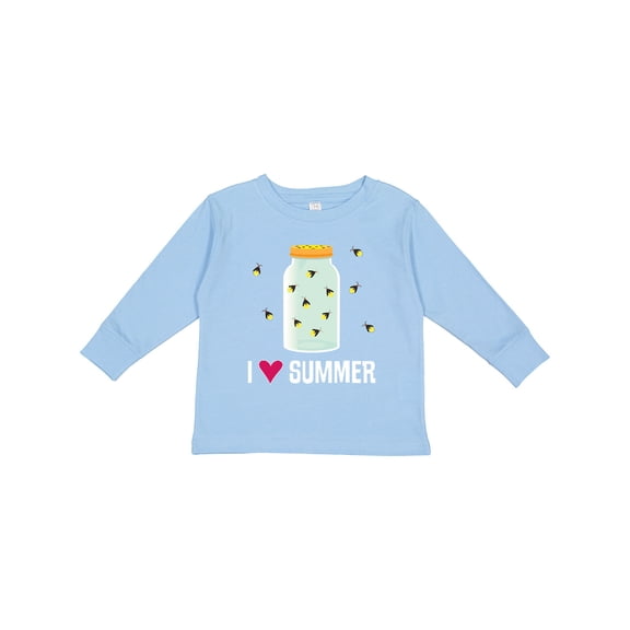 Inktastic I Love Summer Cute Fireflies Boys or Girls Long Sleeve Toddler T-Shirt