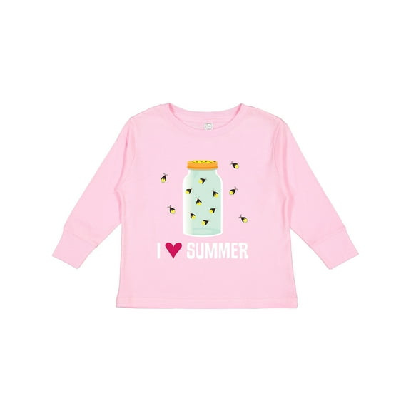 Inktastic I Love Summer Cute Fireflies Boys or Girls Long Sleeve Toddler T-Shirt