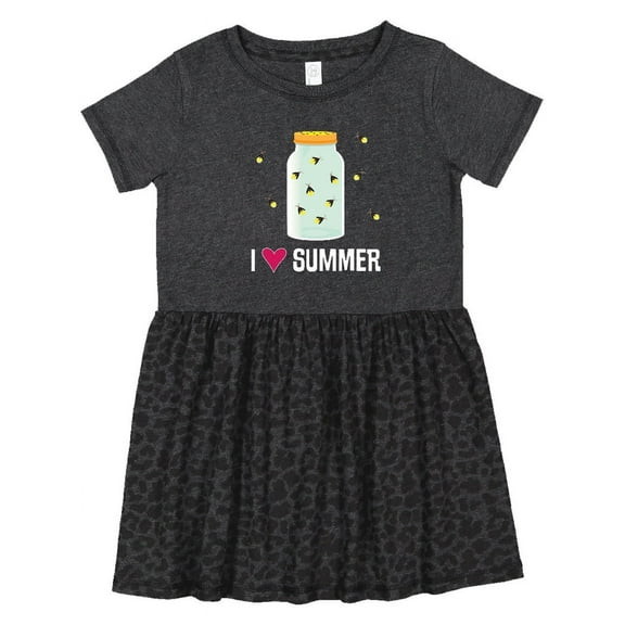 Inktastic I Love Summer Cute Fireflies Girls Toddler Dress