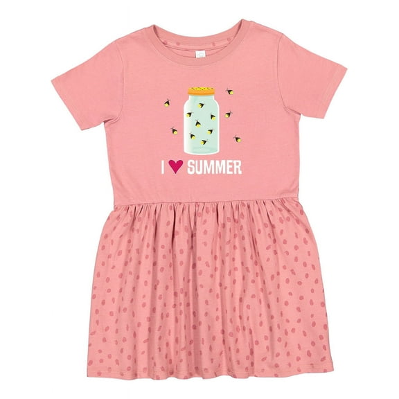 Inktastic I Love Summer Cute Fireflies Girls Toddler Dress