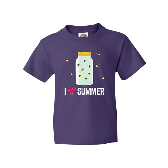 Inktastic I Love Summer Cute Fireflies Youth T-Shirt