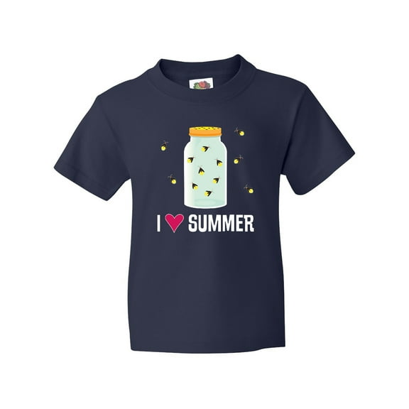 Inktastic I Love Summer Cute Fireflies Youth T-Shirt