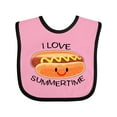 thumbnail image 1 of Inktastic I Love Summertime Fun Hot Dog Boys or Girls Baby Bib, 1 of 4