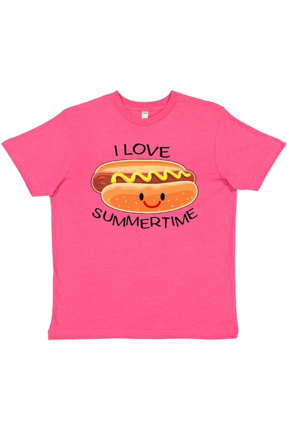 I Love Summertime- fun hot dog Youth T-Shirt
