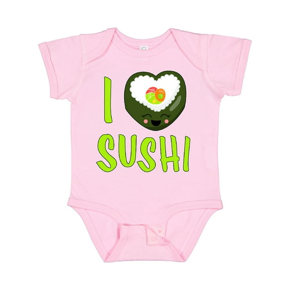 Inktastic I Love Sushi- Cute Boys or Girls Baby Bodysuit