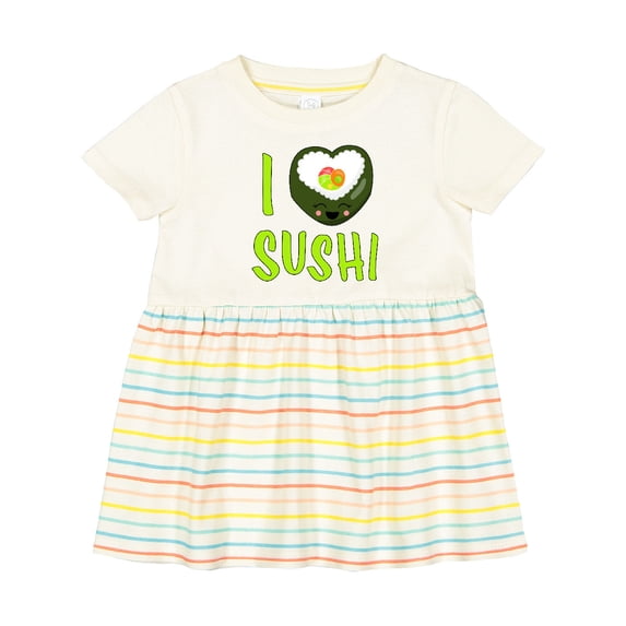 Inktastic I Love Sushi Cute Girls Baby Dress