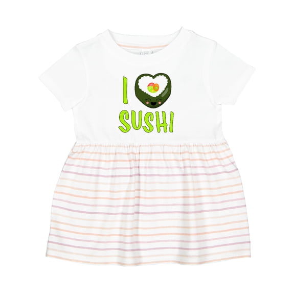 Inktastic I Love Sushi Cute Girls Baby Dress