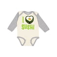 thumbnail image 1 of Inktastic I Love Sushi- cute Boys or Girls Long Sleeve Baby Bodysuit, 1 of 5