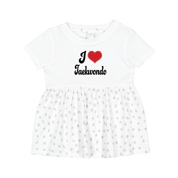 Inktastic I Love Taekwondo Girls Baby Dress
