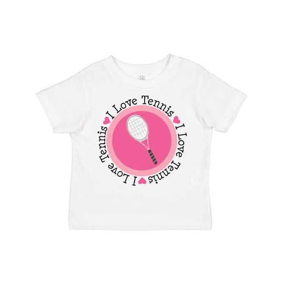 Inktastic I Love Tennis Pink Girls Toddler T-Shirt