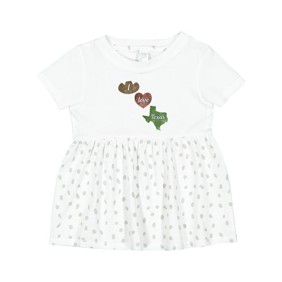 Inktastic I Love Texas Girls Baby Dress