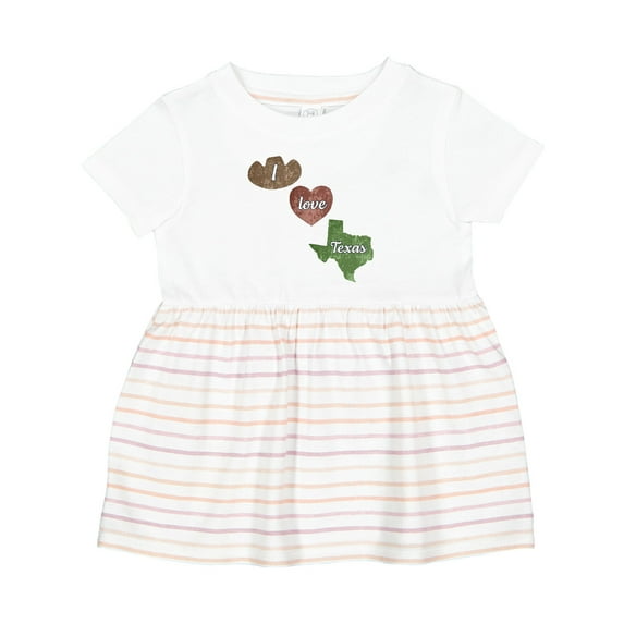 Inktastic I Love Texas Girls Baby Dress
