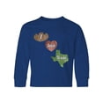 thumbnail image 1 of Inktastic I Love Texas Long Sleeve Youth T-Shirt, 1 of 5