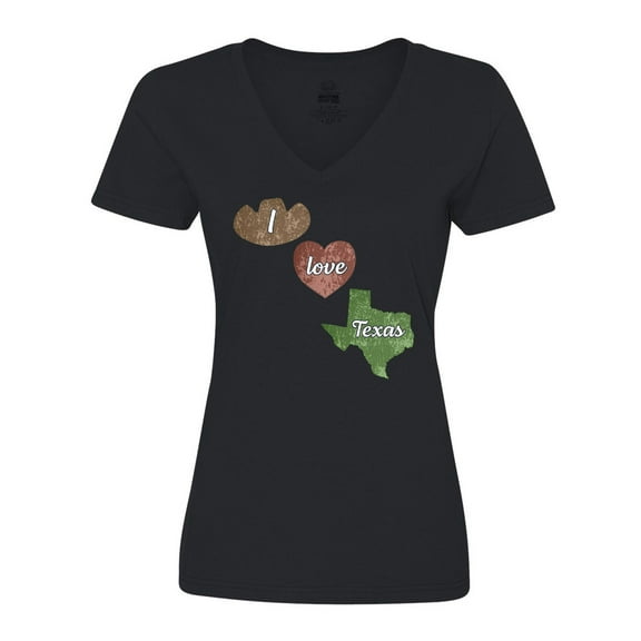 Inktastic I Love Texas Women's V-Neck T-Shirt