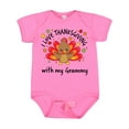 thumbnail image 1 of Inktastic I Love Thanksgiving with My Grammy-happy Turkey Boys or Girls Baby Bodysuit, 1 of 5