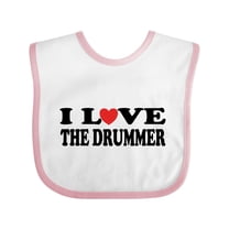 Inktastic I Love The Drummer Boys or Girls Baby Bib