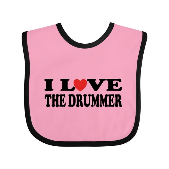 Inktastic I Love The Drummer Boys or Girls Baby Bib