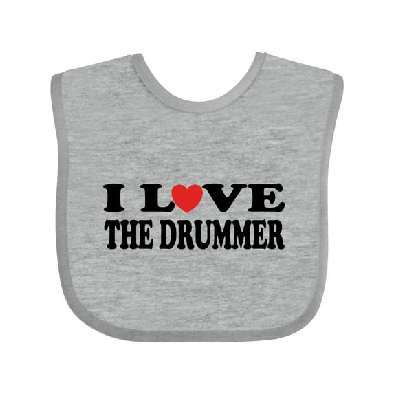 Inktastic I Love The Drummer Boys or Girls Baby Bib