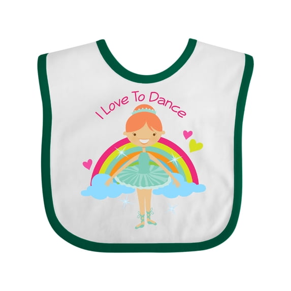Inktastic I Love To Dance Ballet Girls Baby Bib