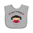 thumbnail image 1 of Inktastic I Love To Dance Ladybug Girls Baby Bib, 1 of 4