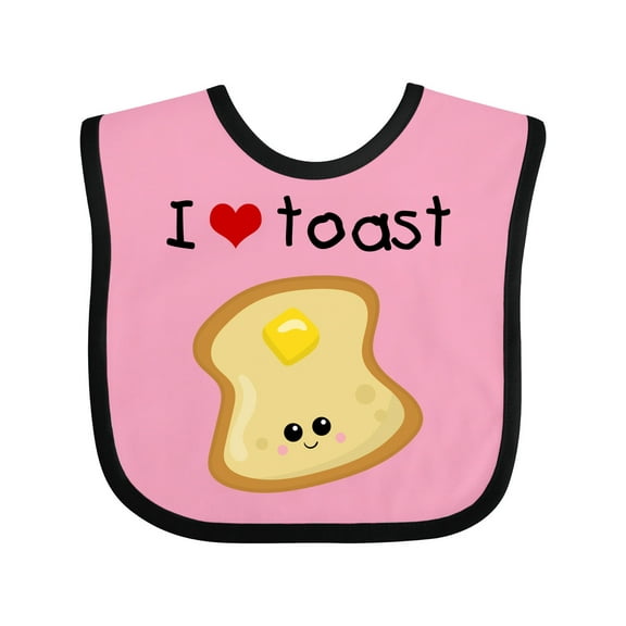 Inktastic I Love Toast Boys or Girls Baby Bib