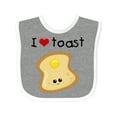 thumbnail image 1 of Inktastic I Love Toast Boys or Girls Baby Bib, 1 of 4