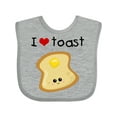 thumbnail image 1 of Inktastic I Love Toast Boys or Girls Baby Bib, 1 of 4