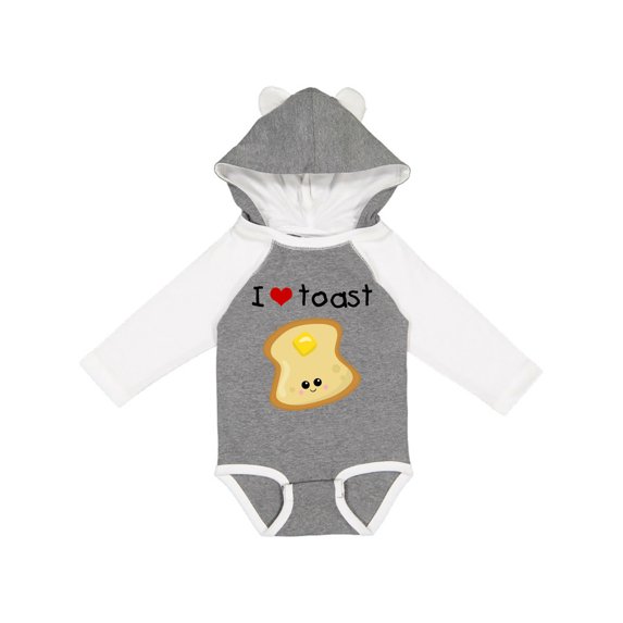 Inktastic I Love Toast Boys or Girls Long Sleeve Baby Bodysuit