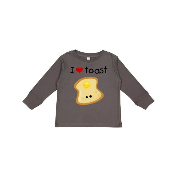 Inktastic I Love Toast Boys or Girls Long Sleeve Toddler T-Shirt