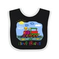 thumbnail image 1 of Inktastic I Love Trains Boys or Girls Baby Bib, 1 of 4