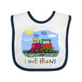 thumbnail image 1 of Inktastic I Love Trains Boys or Girls Baby Bib, 1 of 4