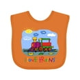 thumbnail image 1 of Inktastic I Love Trains Boys or Girls Baby Bib, 1 of 4