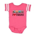 thumbnail image 1 of Inktastic I Love Trains Boys or Girls Baby Bodysuit, 1 of 5