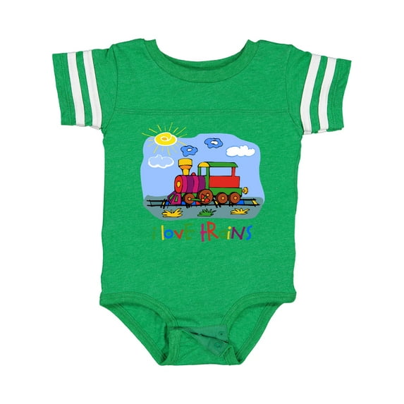 Inktastic I Love Trains Boys or Girls Baby Bodysuit