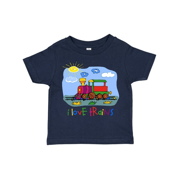 Inktastic I Love Trains Boys or Girls Toddler T-Shirt