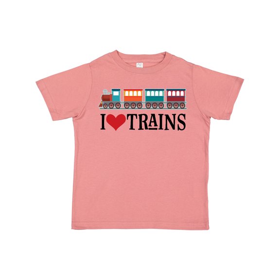 Inktastic I Love Trains Boys or Girls Toddler T-Shirt