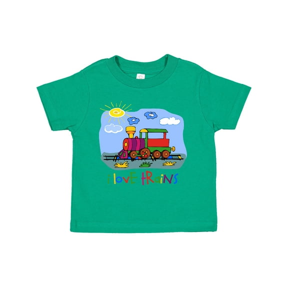 Inktastic I Love Trains Boys or Girls Toddler T-Shirt