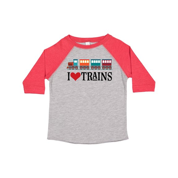 Inktastic I Love Trains Boys or Girls Toddler T-Shirt