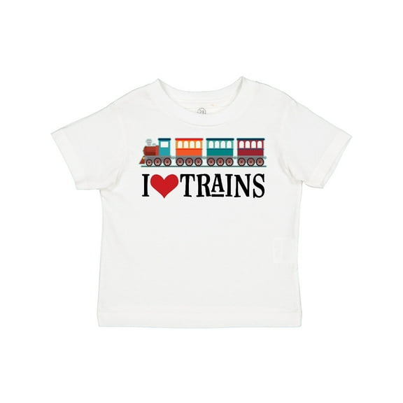 Inktastic I Love Trains Boys or Girls Toddler T-Shirt