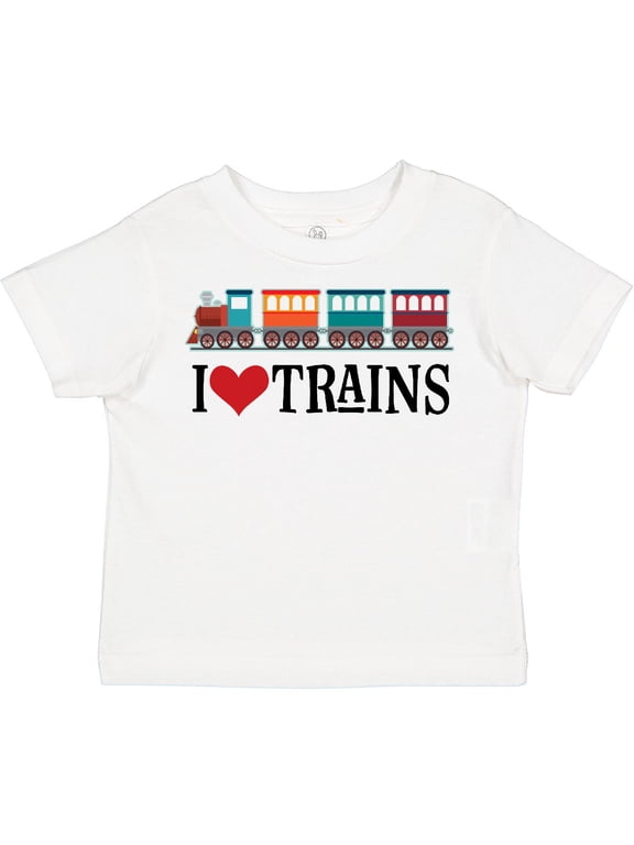 I Love Trains Boys or Girls Toddler T-Shirt