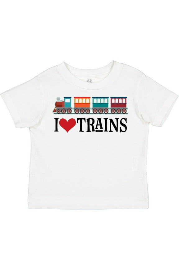 I Love Trains Boys or Girls Toddler T-Shirt