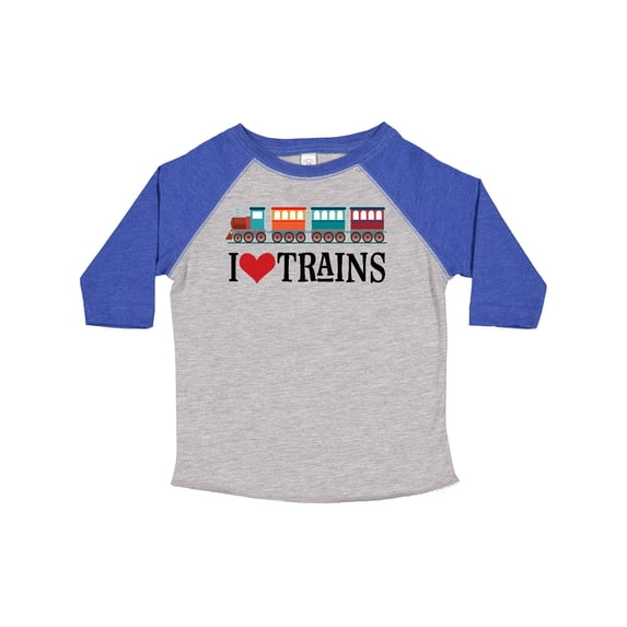 Inktastic I Love Trains Boys or Girls Toddler T-Shirt