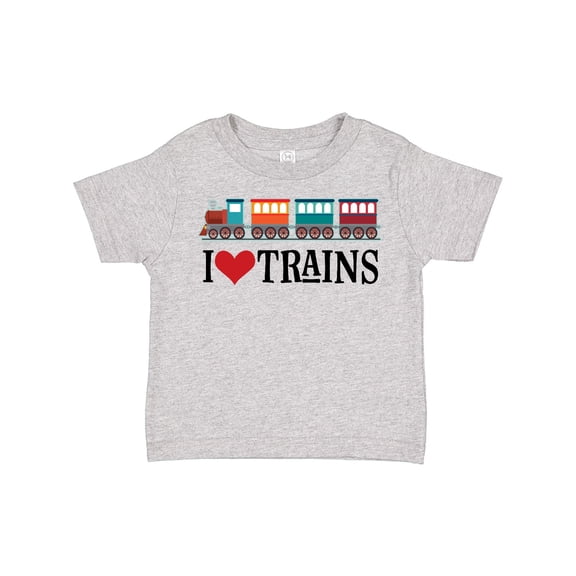 Inktastic I Love Trains Boys or Girls Toddler T-Shirt
