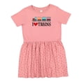 thumbnail image 1 of Inktastic I Love Trains Girls Toddler Dress, 1 of 5