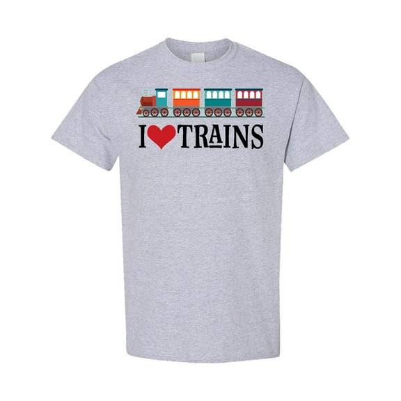 Inktastic I Love Trains T-Shirt