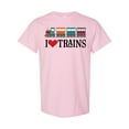 thumbnail image 1 of Inktastic I Love Trains T-Shirt, 1 of 5