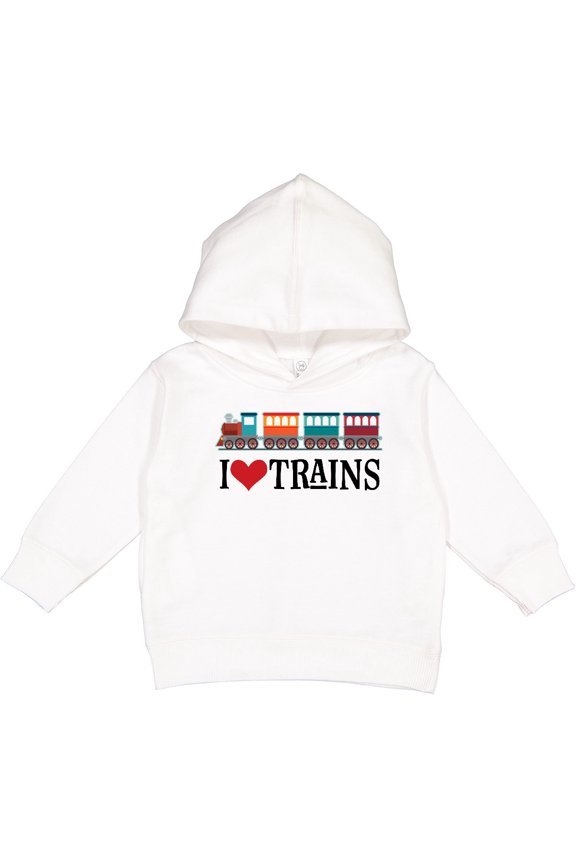 I Love Trains Toddler Hoodie