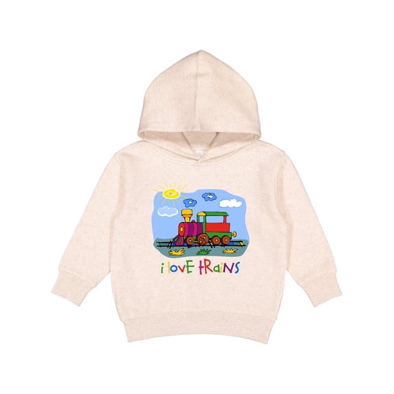 Inktastic I Love Trains Toddler Hoodie