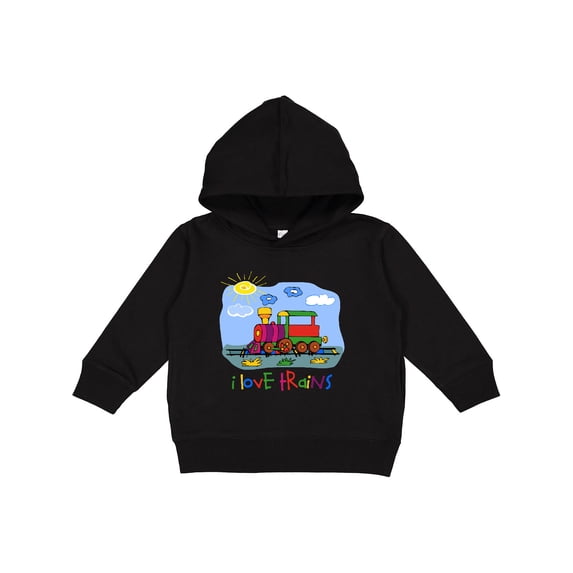 Inktastic I Love Trains Toddler Hoodie