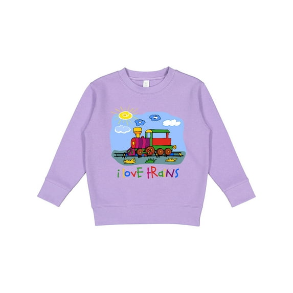 Inktastic I Love Trains Toddler Sweatshirt